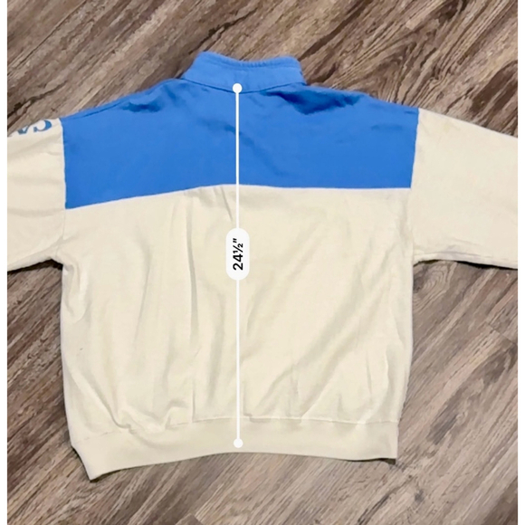 Vintage 80s-90s San Francisco Colorblock 1/4 Zip Sweatshirt Golden Gate Sz Med‍ - Picture 8 of 9